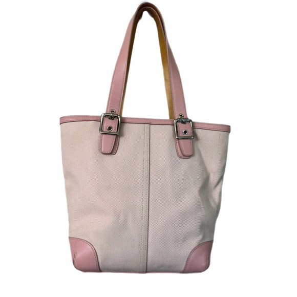 Coach #1841 Elegant Pink and Cream Tote Bag - Picture 1 of 8